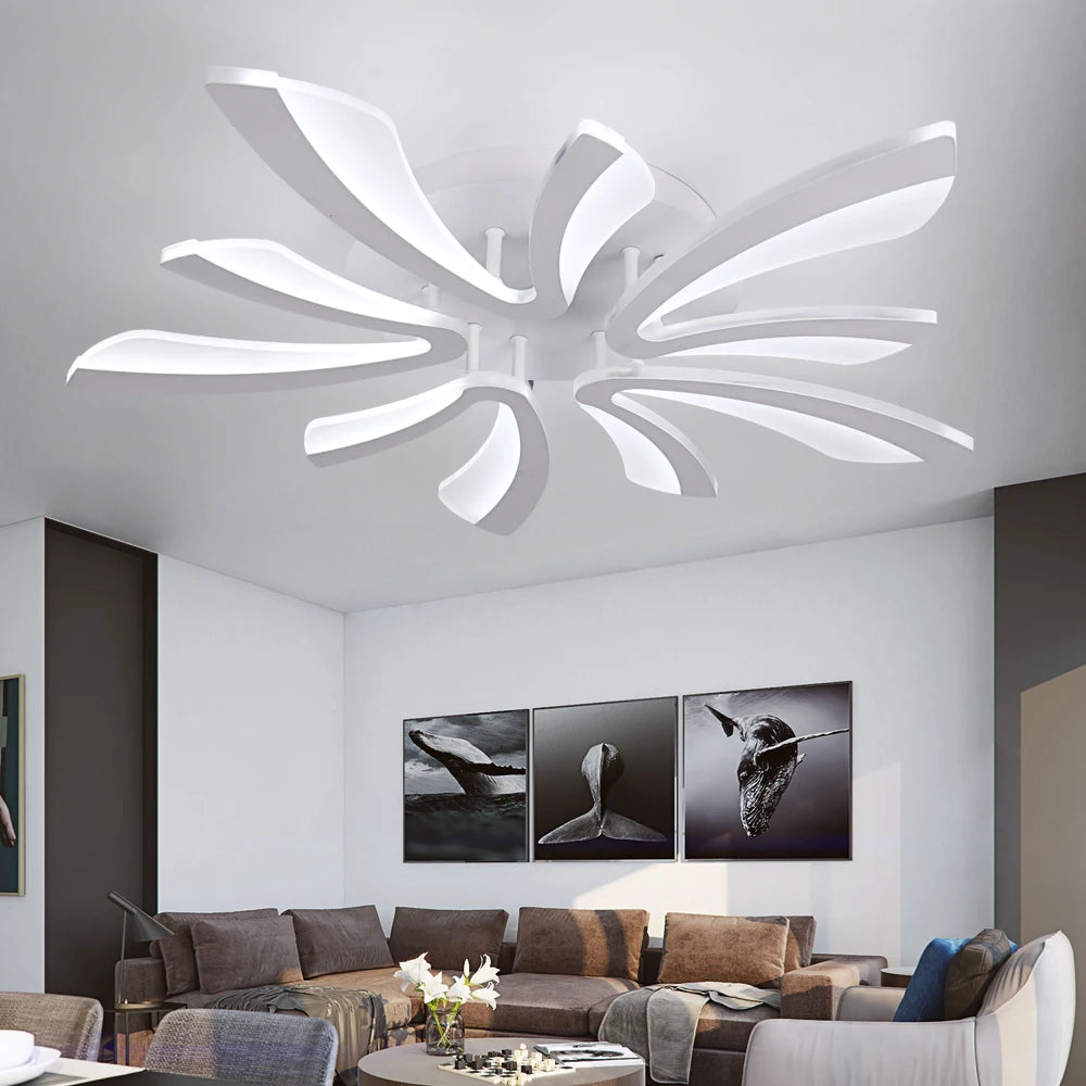 LuminTree Modern Acrylic LED Ceiling Lamp – Remote Dimming Tree Branch Chandelier for Living, Dining & Bedroom Serenity