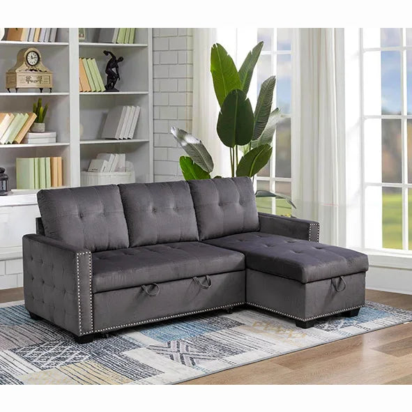 The House of Bonney Marais Recliner Sofa — Triple-Chic Manual Lounge in Mocha Drift Fabric