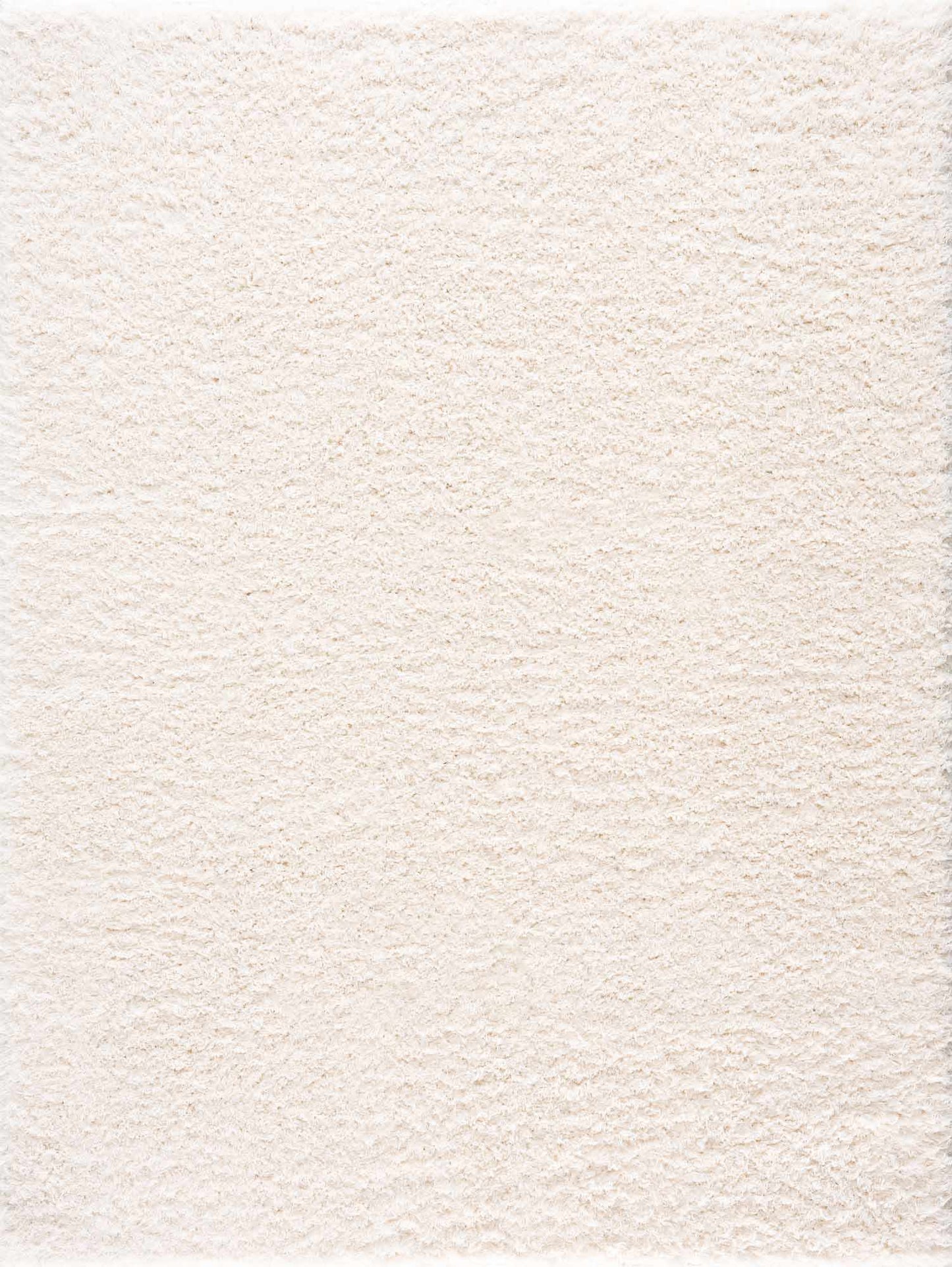 Faina Solid Cream Shag Washable Area Rug - Clearance