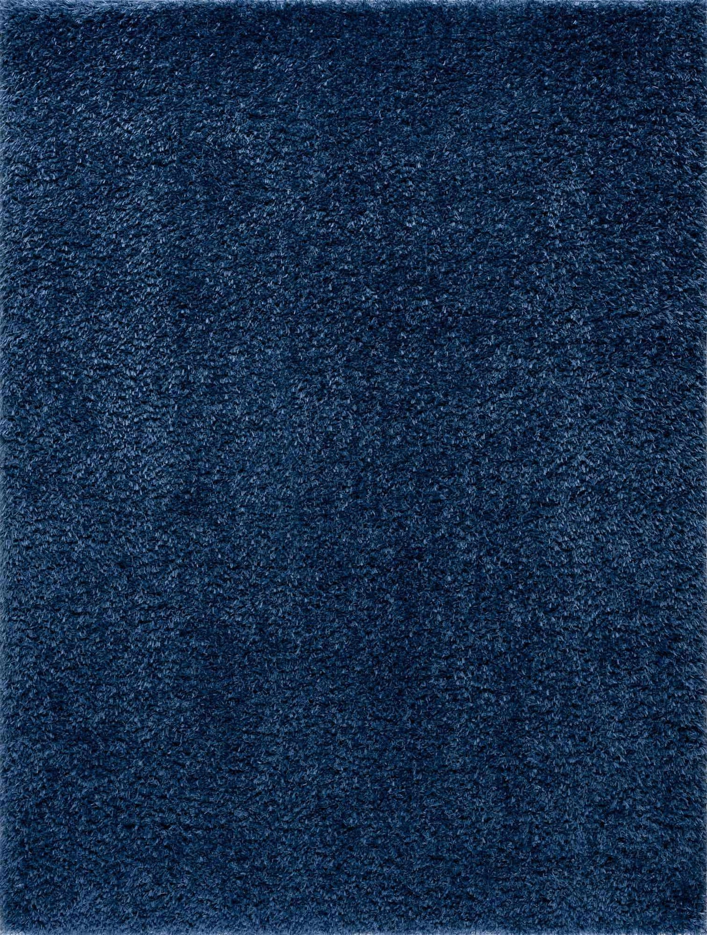 Faina Solid Dark Blue Shag Washable Area Rug - Clearance