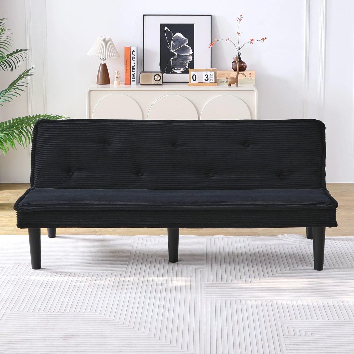 The Étoile Corduroy Convertible Sofa Bed — 66” Boutique Comfort for Living Room & Apartment Elegance