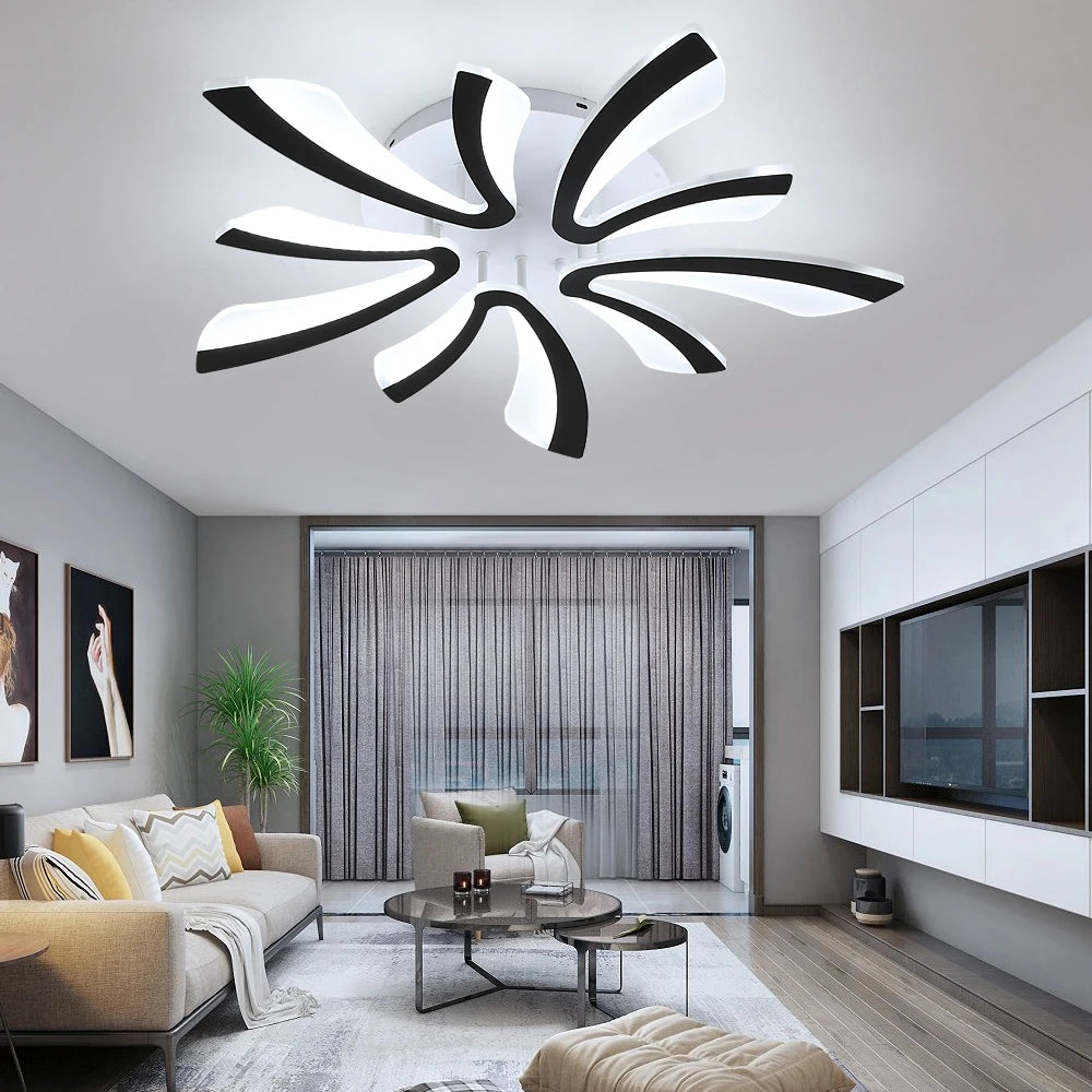 LuminTree Modern Acrylic LED Ceiling Lamp – Remote Dimming Tree Branch Chandelier for Living, Dining & Bedroom Serenity