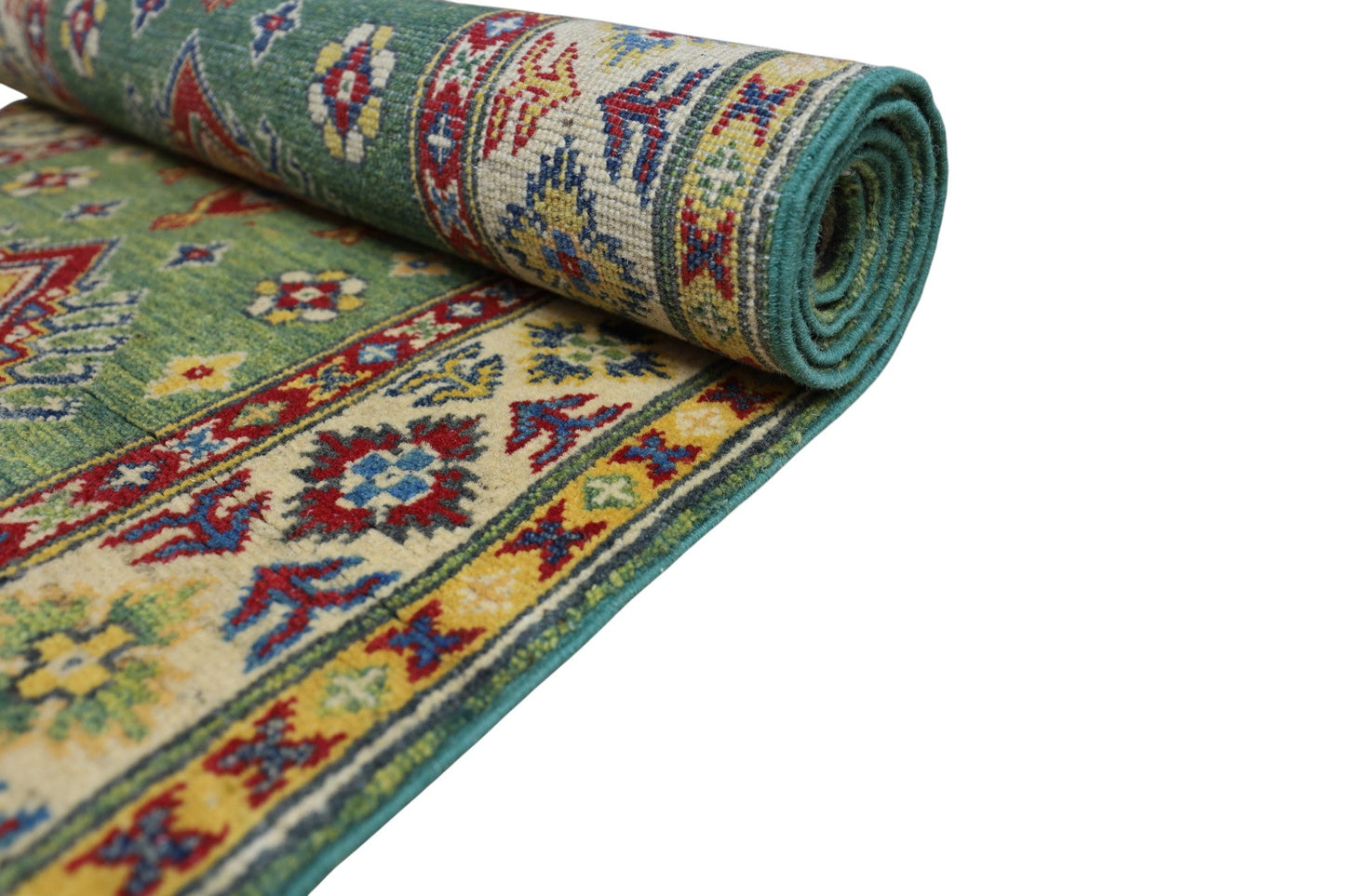 Hand-Knotted Afghani Kazak Wool Rug – 2’7″  x  9’8″