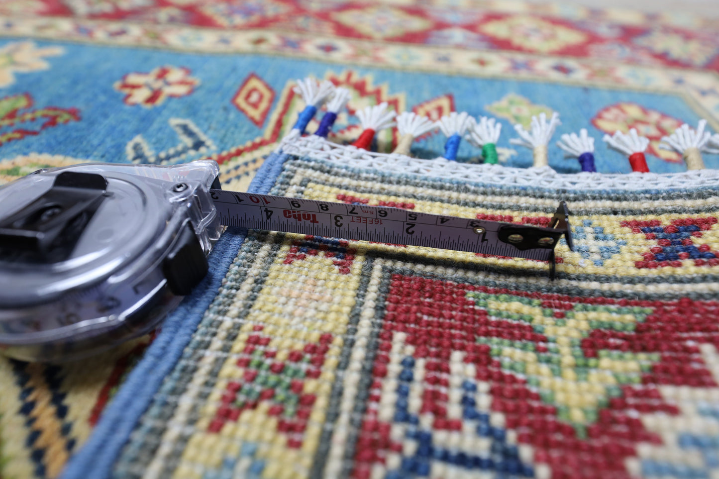 Hand-Knotted Afghani Kazak Wool Rug – 2’9″  x  9’9″