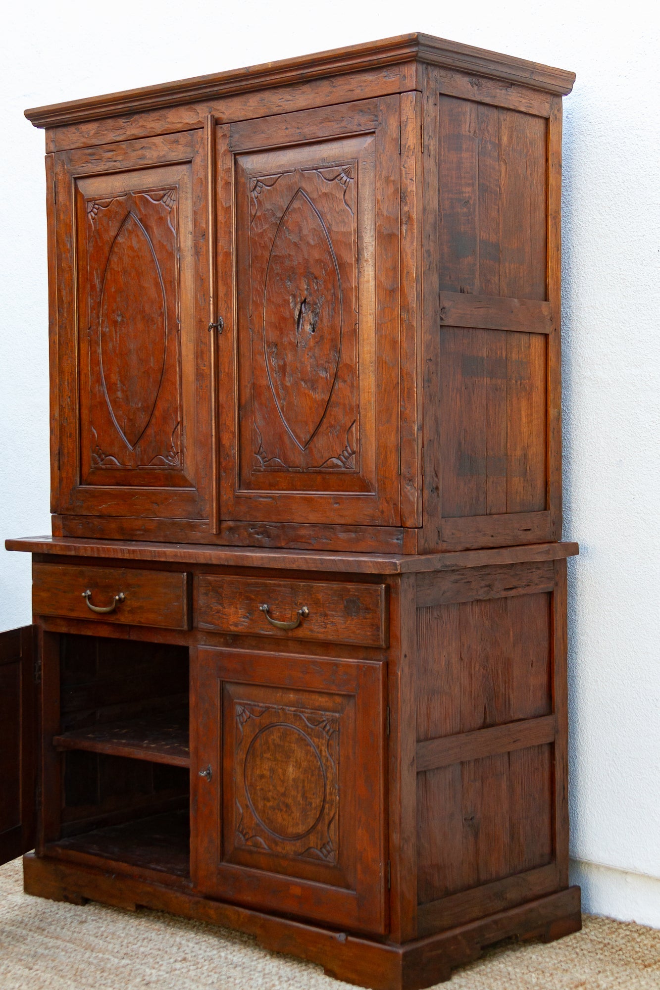 Very Tall French Colonial Buffet Cabinet