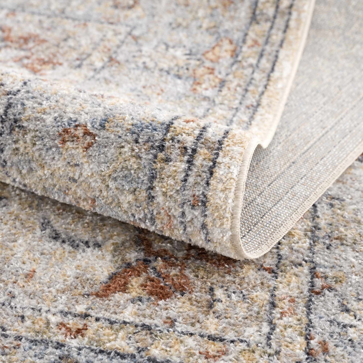 Emke Flat Pile Washable Rug