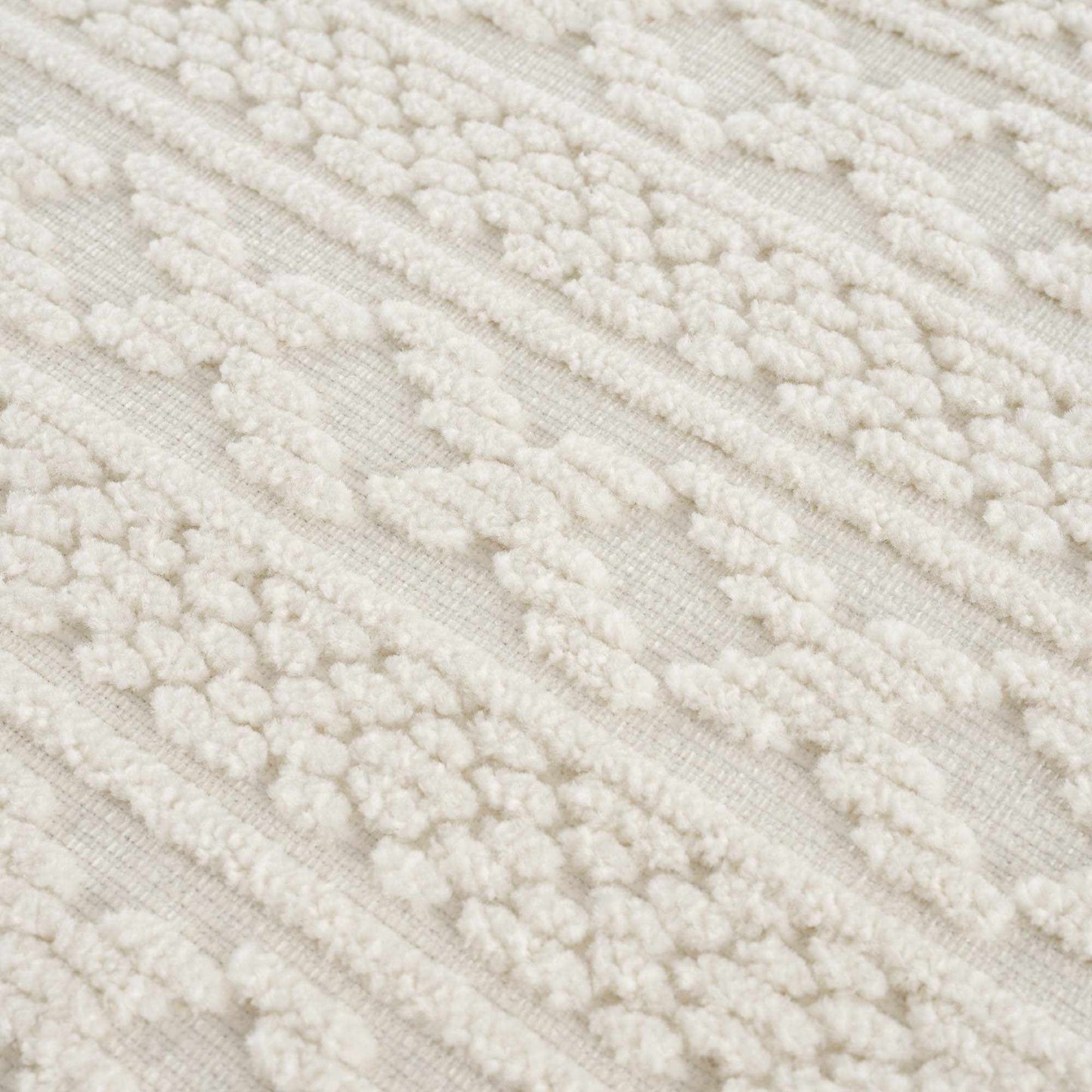 Fadey White 3D Washable Rug