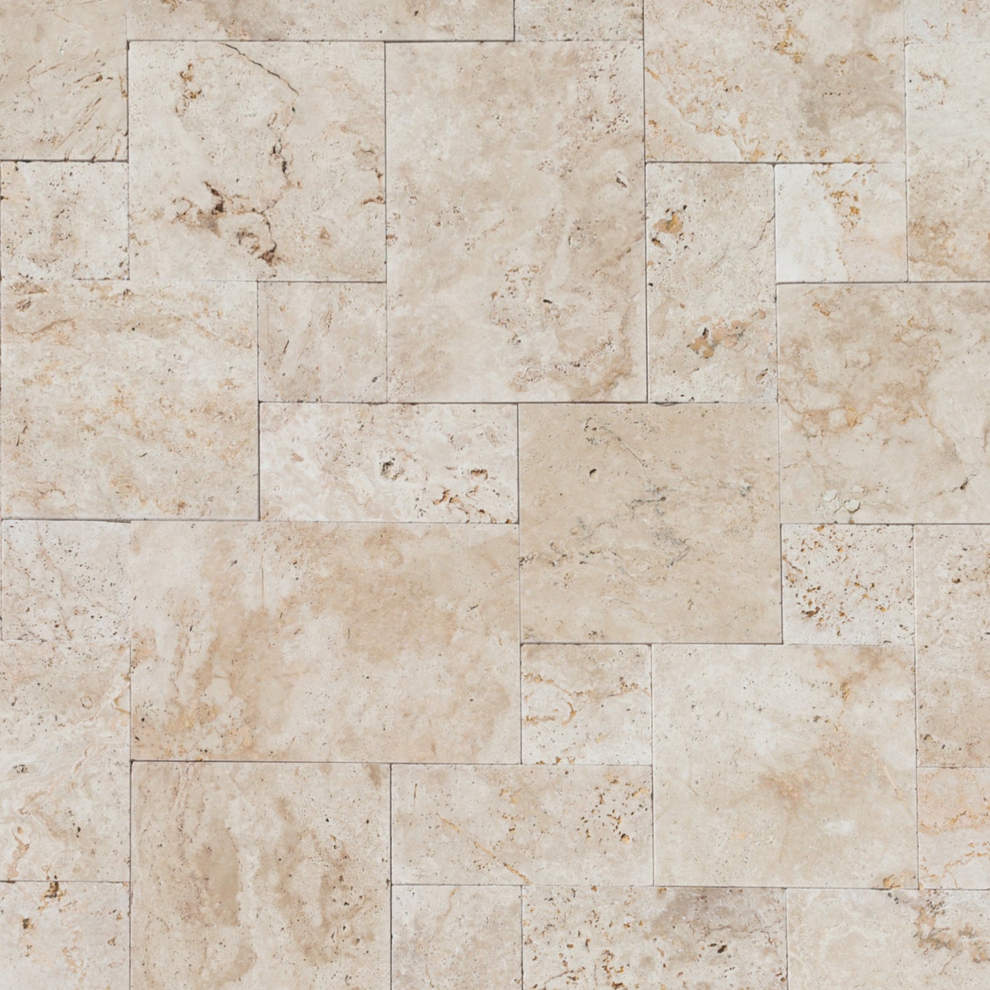 Light Antique Travertine Pattern Tumbled Pavers - Full Truckload