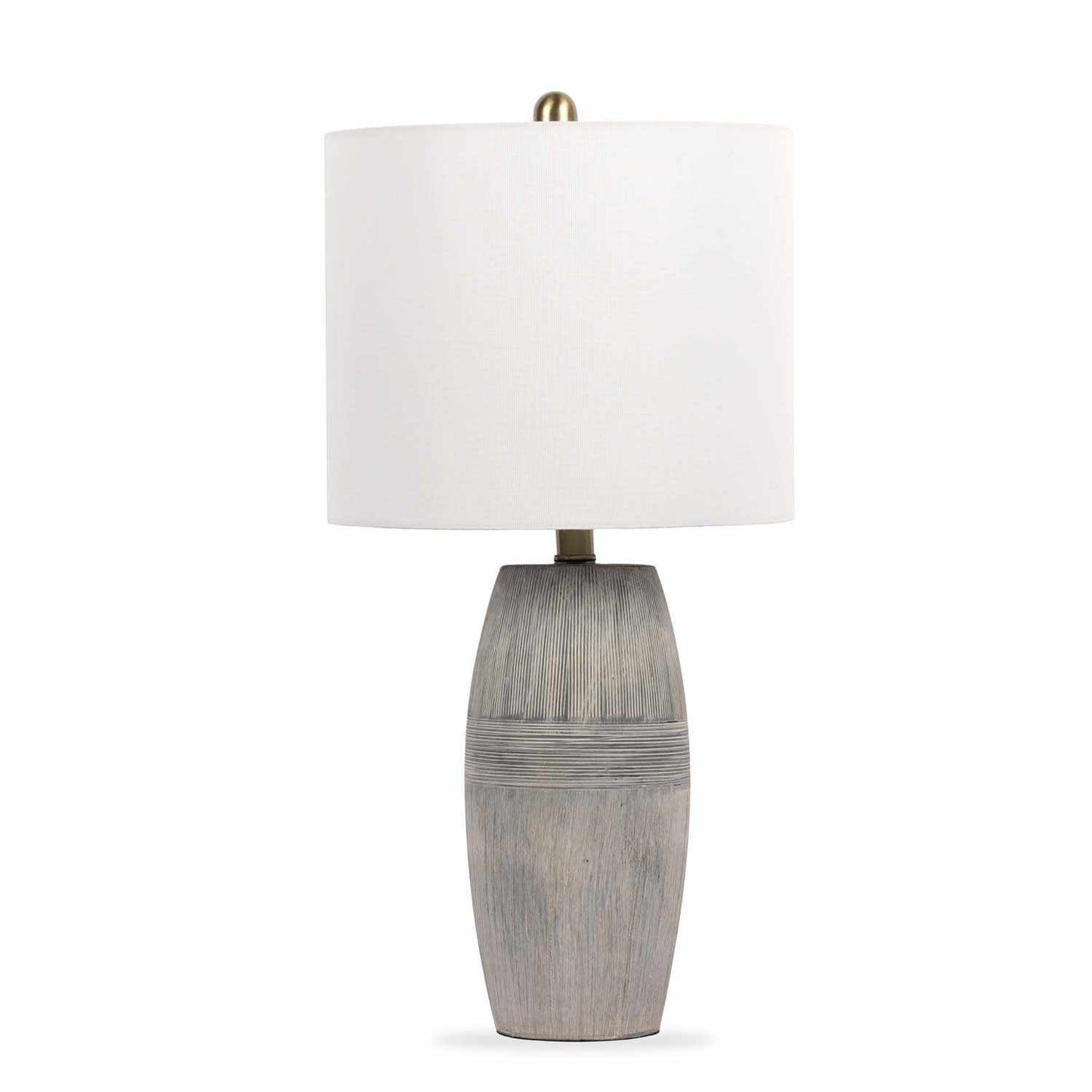 Mabayo Ribbed White Ceramic Table Lamp