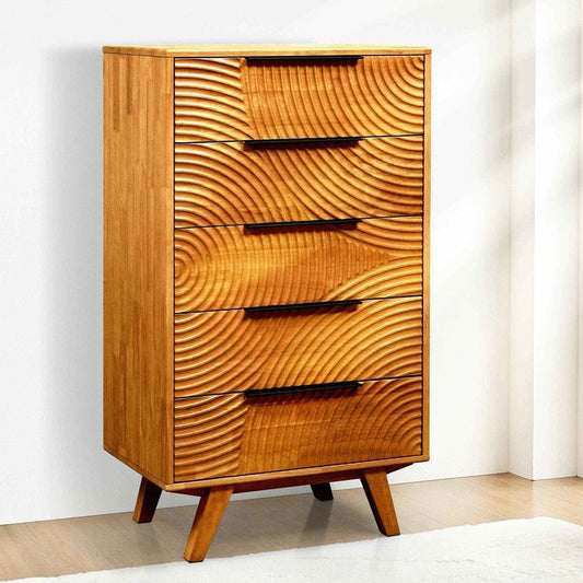 Acacia Harmony Dresser with 5 Drawers for Stylish Storage Solutions