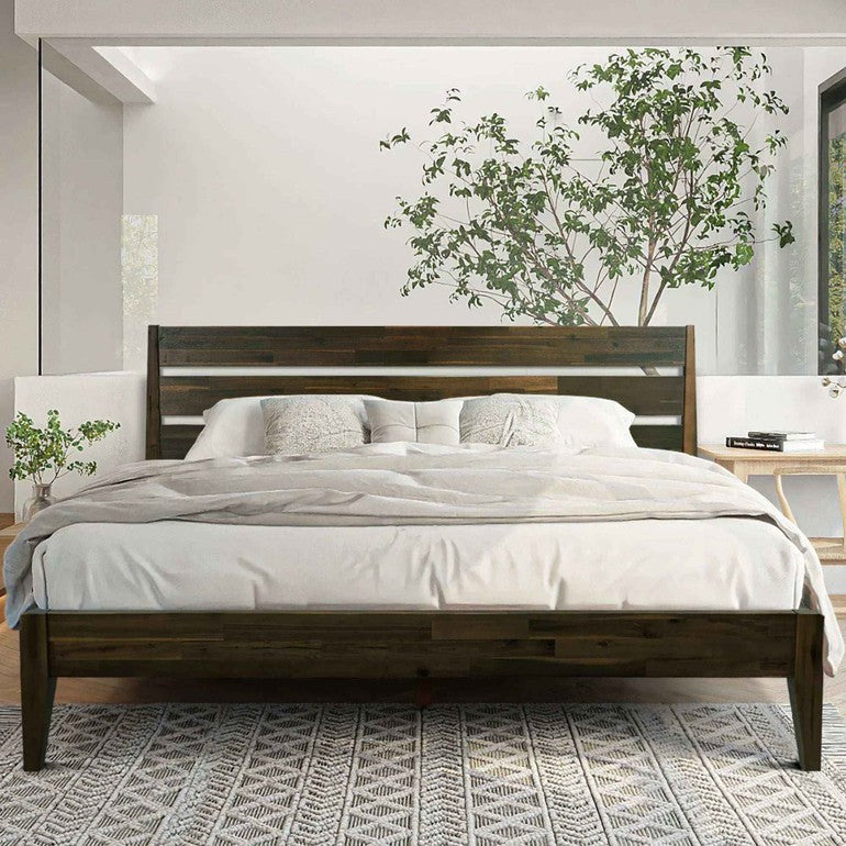 Acacia Emery Solid Wood Bed Frame - Stylish and Durable Acacia Wood Design for Your Bedroom