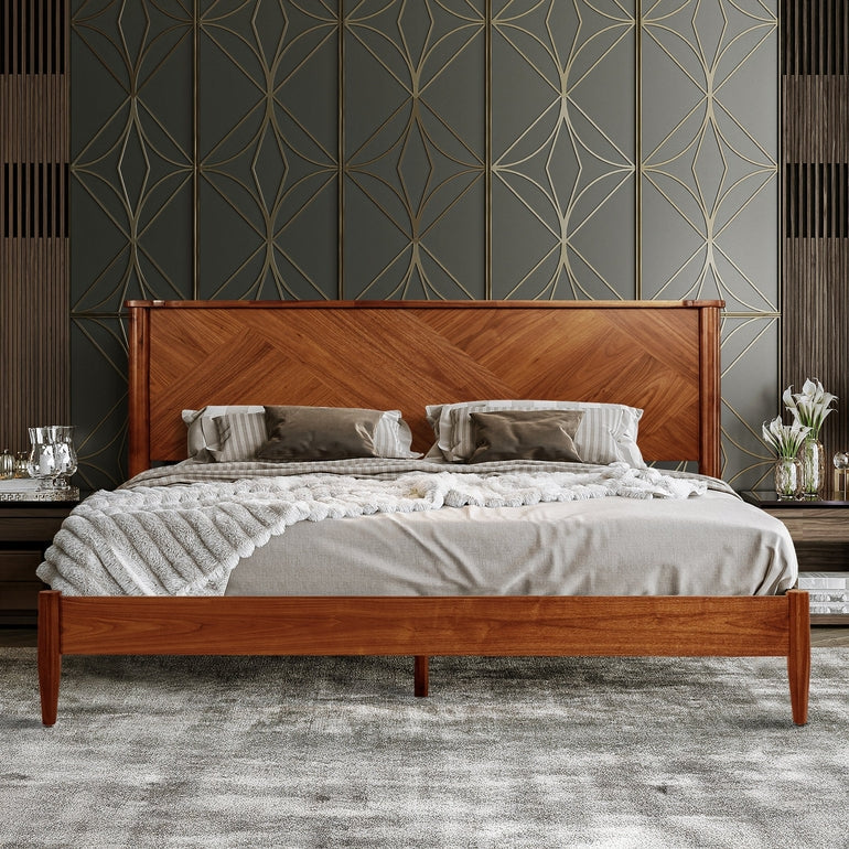 Rorns Panthera Platform Bed Frame With Headboard for Ultimate Comfort