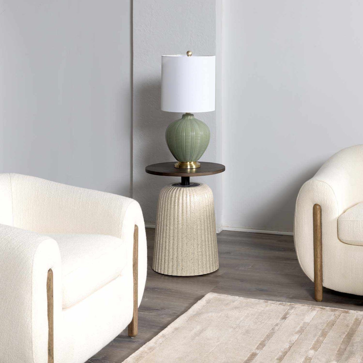 McMurray Green Textured Table Lamp