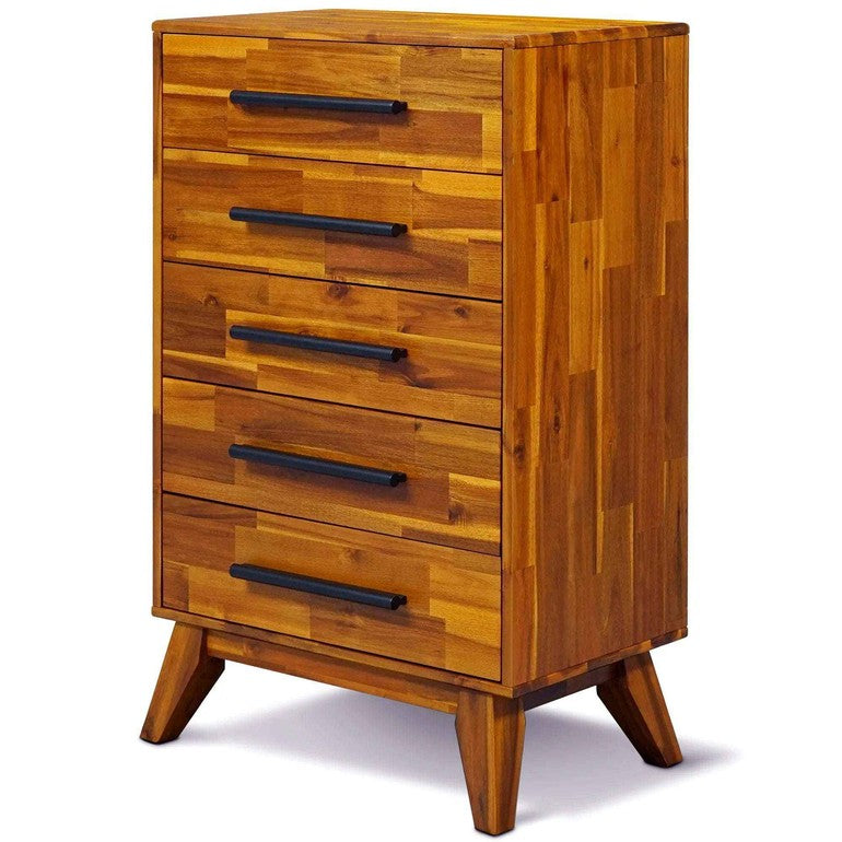 Acacia Linea Solid Wood Dresser for Timeless Elegance