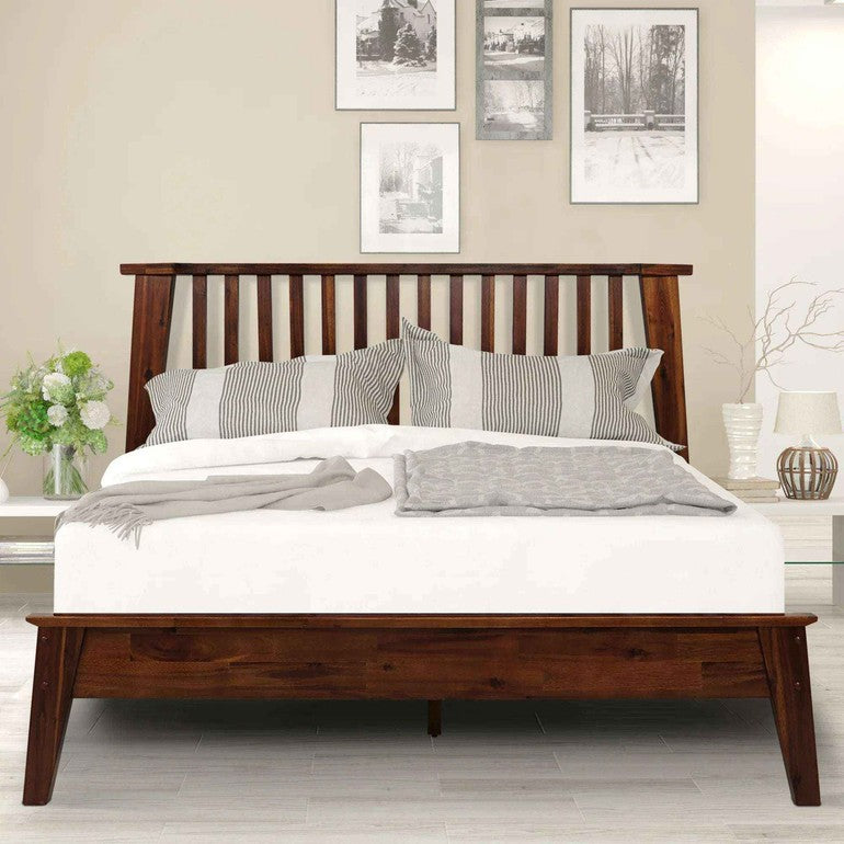 Acacia Kaylin Deluxe Wood Platform Bed Frame for Stylish Bedrooms