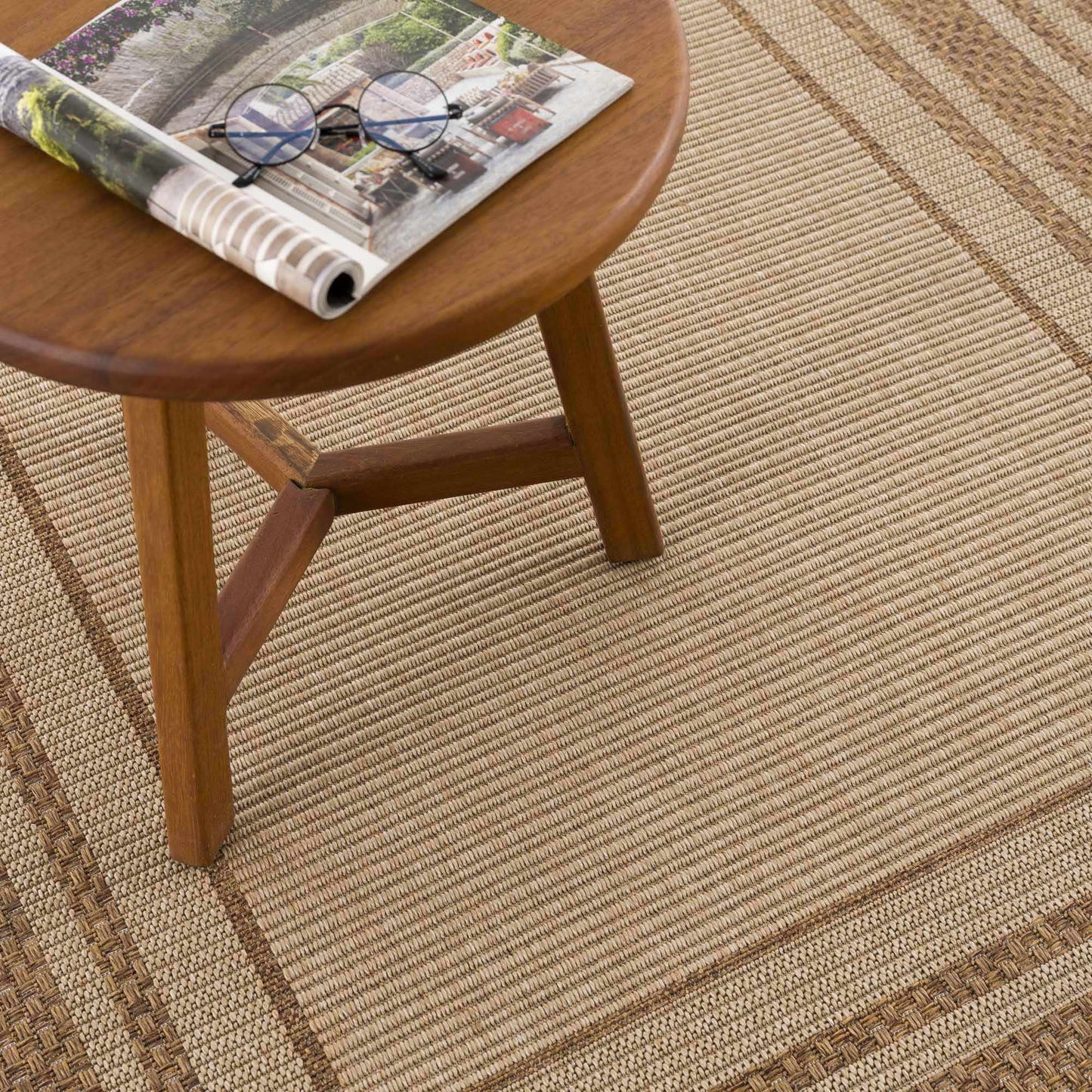 Isoko Bordered Faux Jute Rug