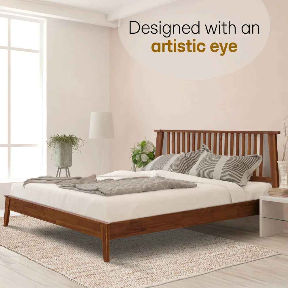 Acacia Kaylin Deluxe Wood Platform Bed Frame for Stylish Bedrooms