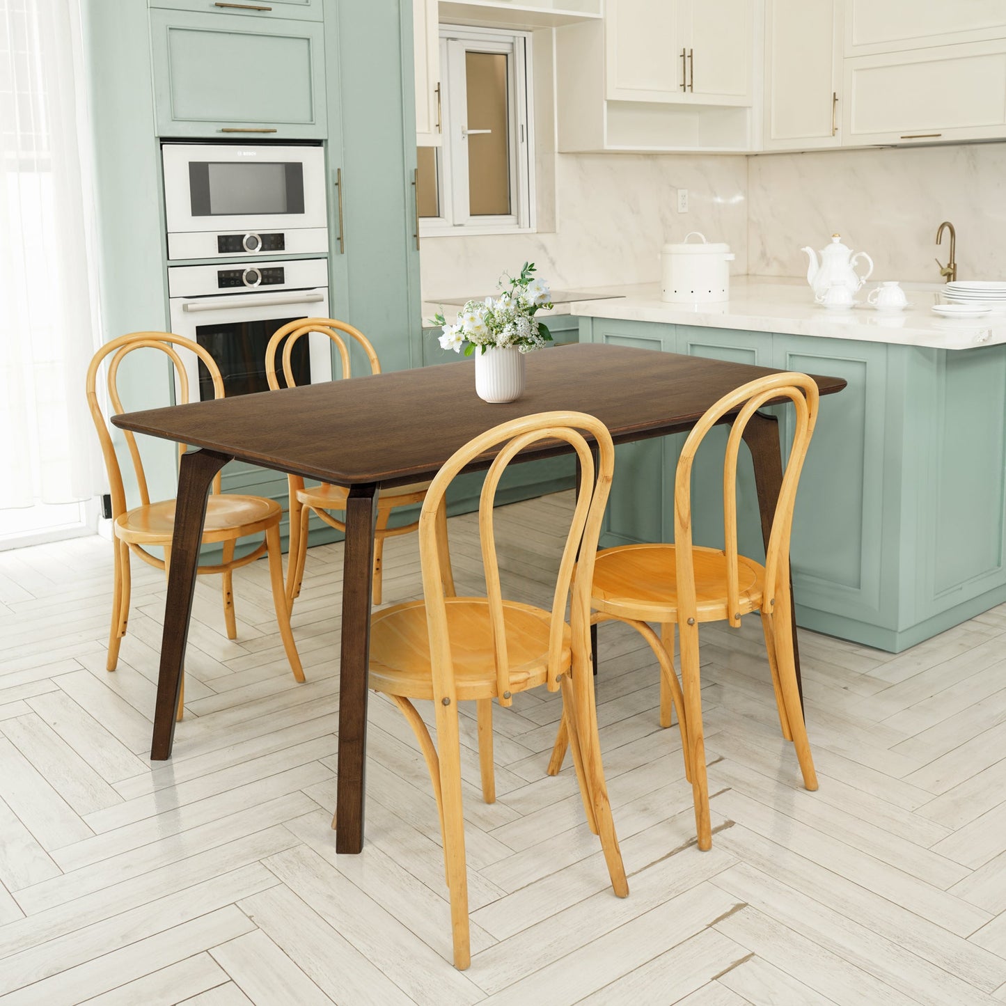 Acacia Verve 48" Solid Wood Dining Table - Ideal Kitchen Table for 4