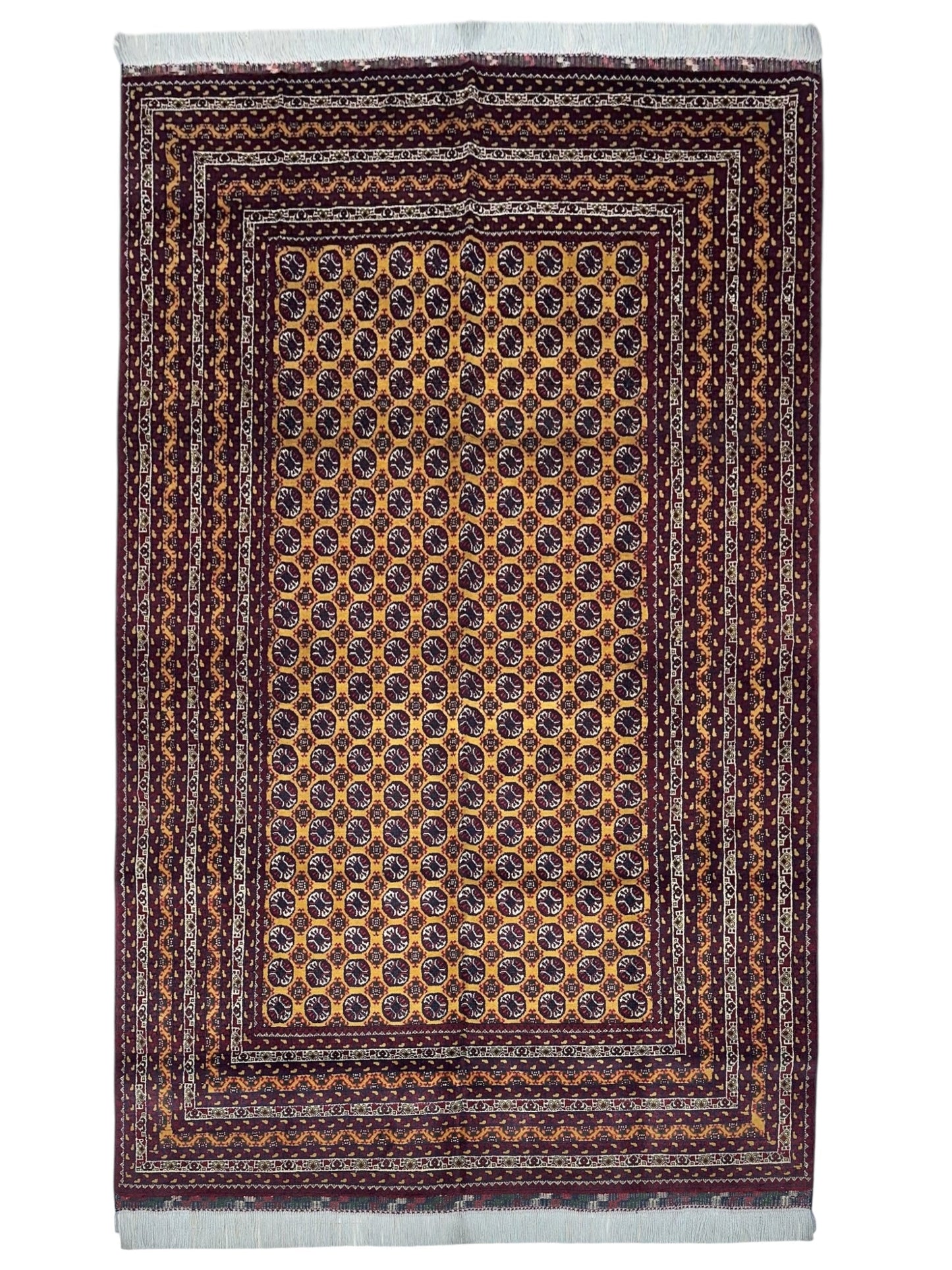 Hand-Knotted Afghani Mawri Wool Rug – 6’5″  x  9’4″
