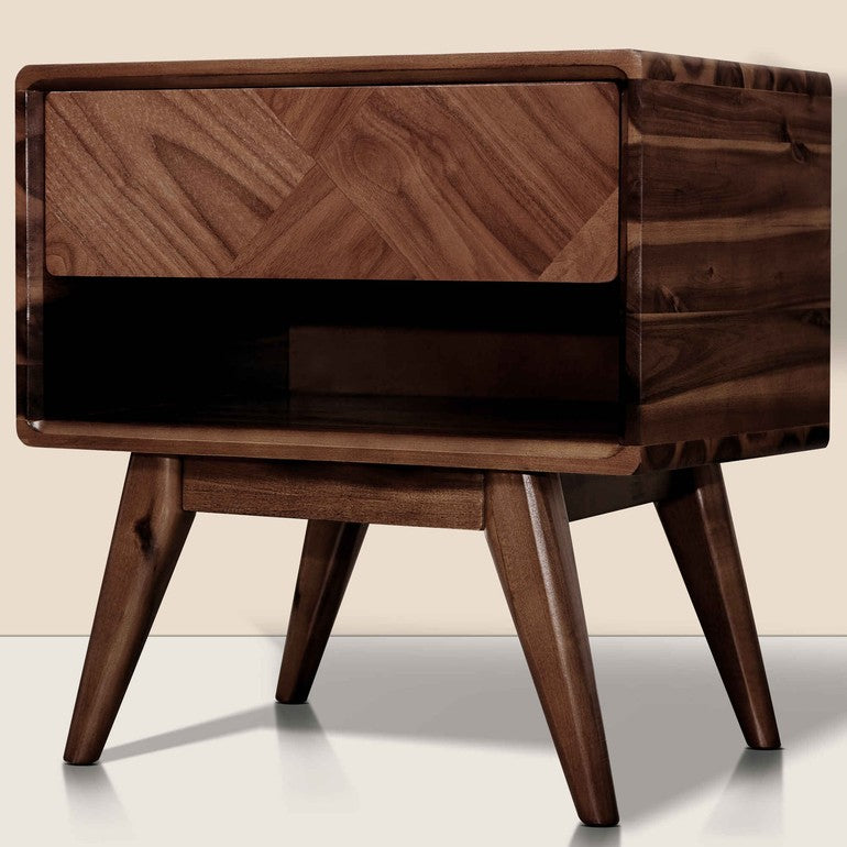 Rorns Laden Nightstand with Drawer - Stylish and Functional Bedroom Storage