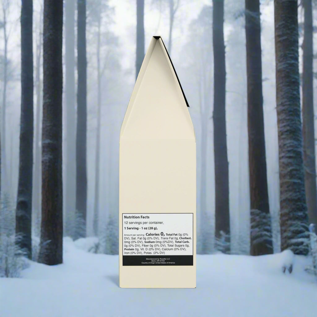 Product packaging with nutrition facts label on a white background