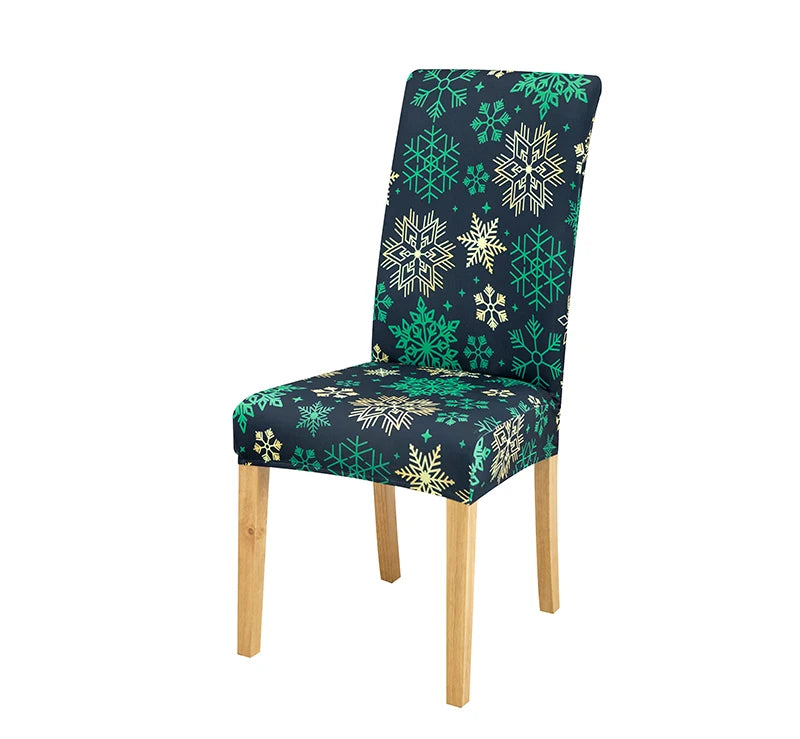 Christmas Luxe Chair Cover — Holiday Dining Elegance for Parties & Gatherings