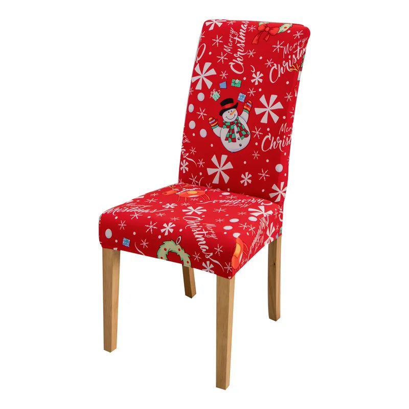 Christmas Luxe Chair Cover — Holiday Dining Elegance for Parties & Gatherings