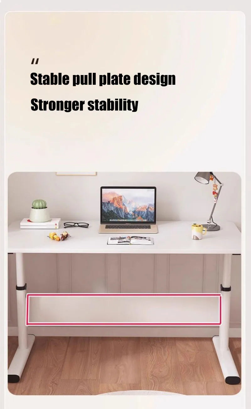 BrightNest Adjustable Steel Study Table – Modern Minimalist Children’s Desk with Rounded Corners & Strong Load-Bearing Design