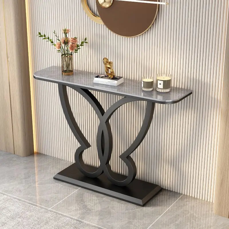 LunaEdge Modern Corner Console Table – Sleek Minimalist Luxury for Living Room, Entryway & Home Elegance