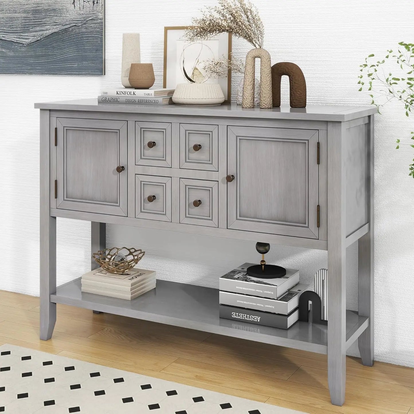 The House Of Bonney 6-Drawer Console Table – A Statement of Refined Elegance