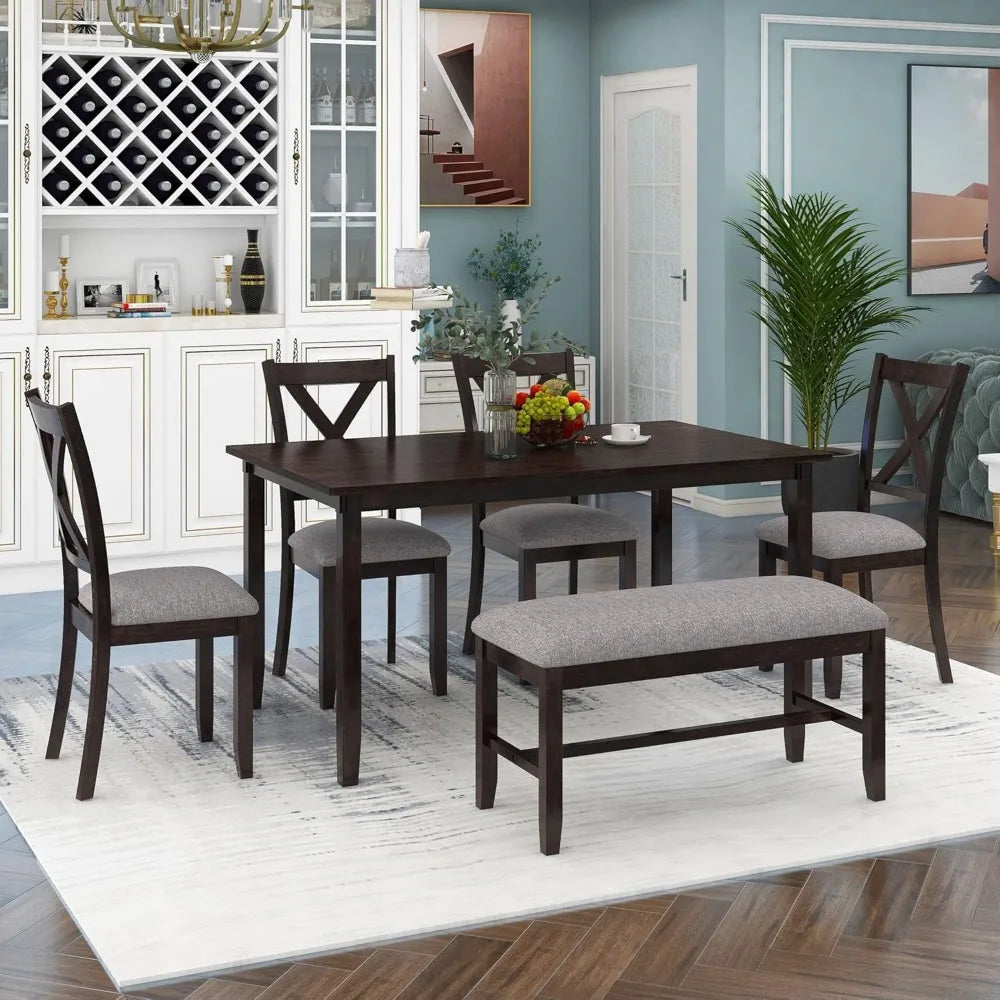 Belmont Manor 6-Piece Dining Set – Timeless Elegance, Modern Comfort