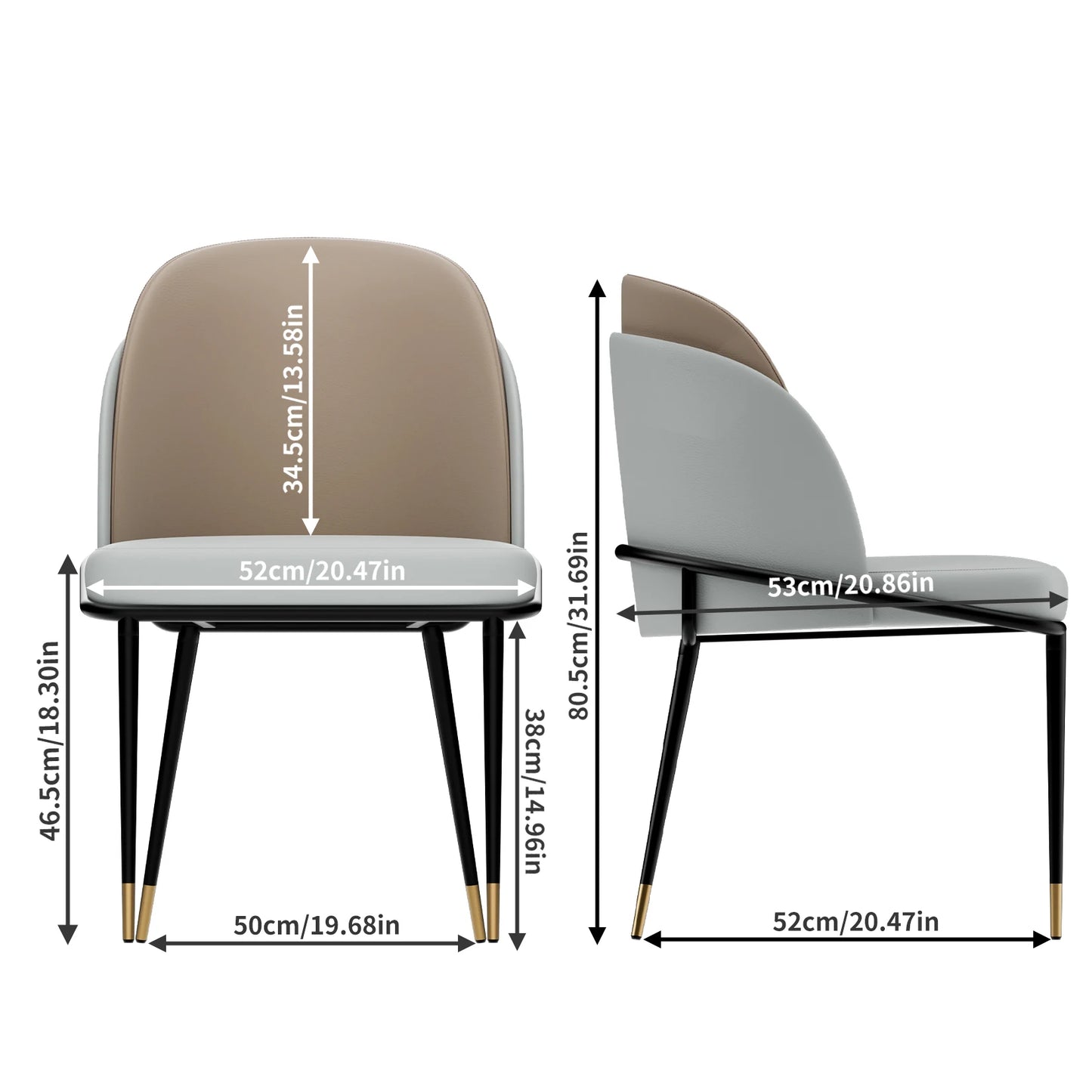 The House Of Bonney Presents: The Power-Set Microfiber Dining Chairs (Set of 2)