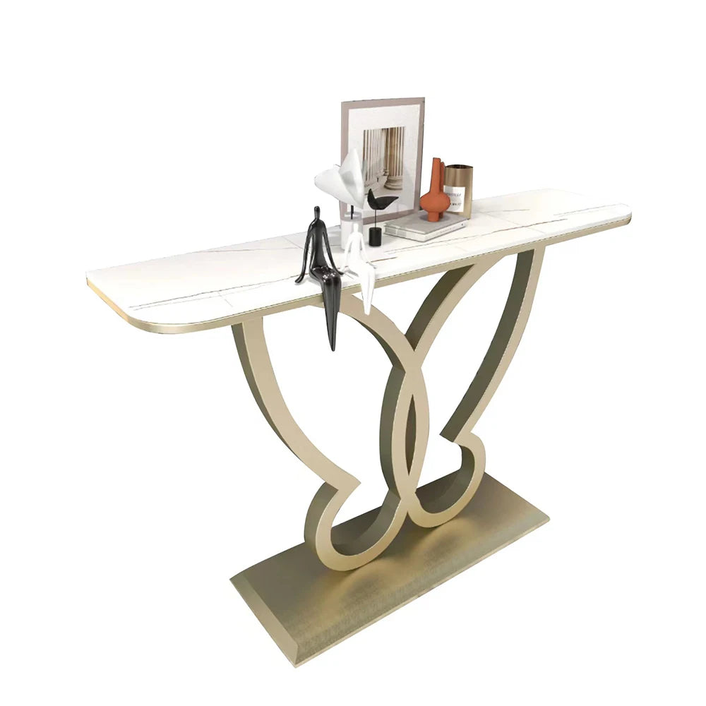 LunaEdge Modern Corner Console Table – Sleek Minimalist Luxury for Living Room, Entryway & Home Elegance