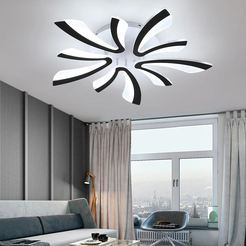 LuminTree Modern Acrylic LED Ceiling Lamp – Remote Dimming Tree Branch Chandelier for Living, Dining & Bedroom Serenity