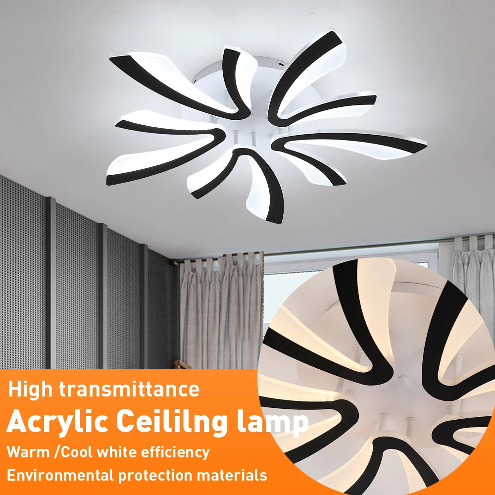 LuminTree Modern Acrylic LED Ceiling Lamp – Remote Dimming Tree Branch Chandelier for Living, Dining & Bedroom Serenity
