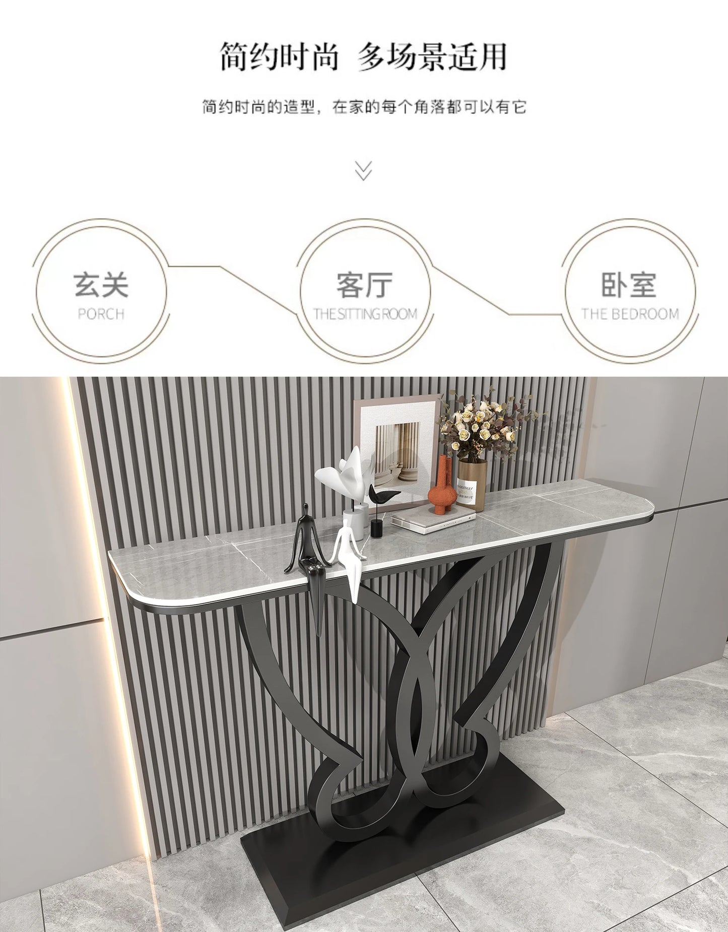 LunaEdge Modern Corner Console Table – Sleek Minimalist Luxury for Living Room, Entryway & Home Elegance