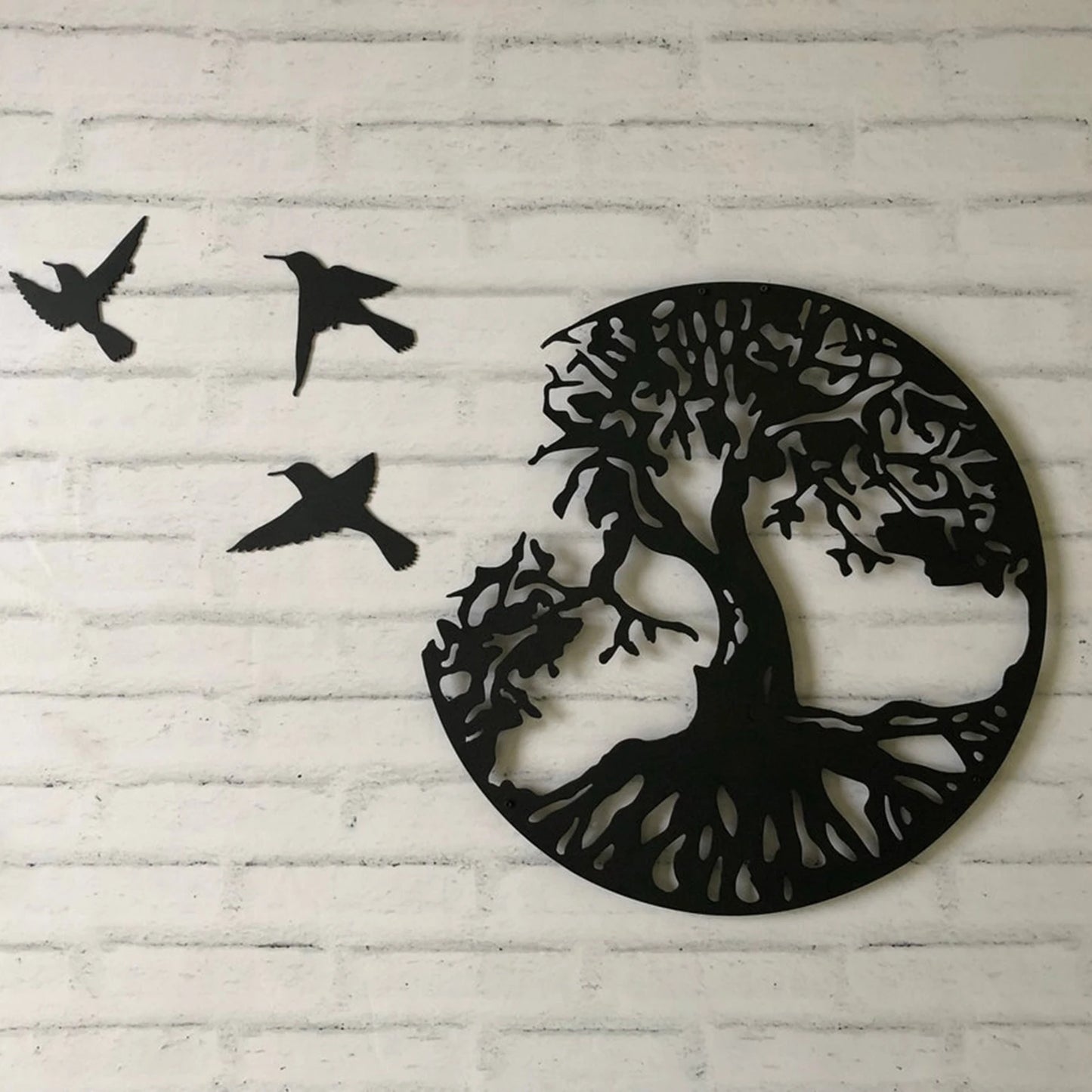 Elysian Harmony: The Tree of Life & Birds Metal Wall Art – Timeless Elegance in Nature-Inspired Design