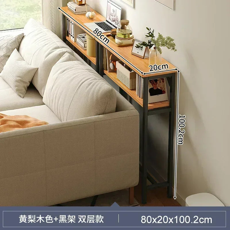 The Linea Slim Storage Table – Modern Gap-Fit Side Table for Living Rooms & Bedrooms