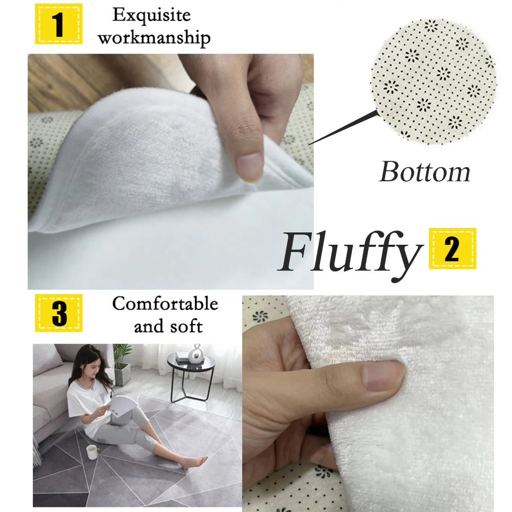 Nordic DreamWeave Abstract Area Rug – Washable Non-Slip Carpet for Living, Dining & Bedroom Harmony