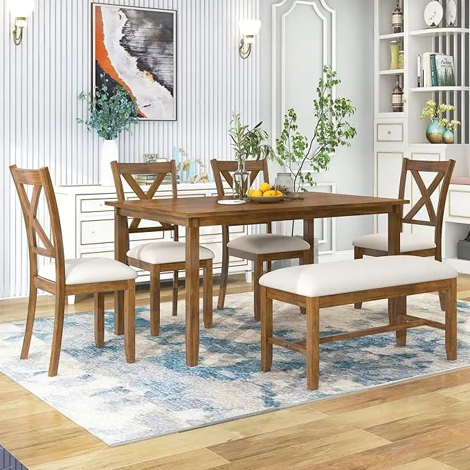 Belmont Manor 6-Piece Dining Set – Timeless Elegance, Modern Comfort