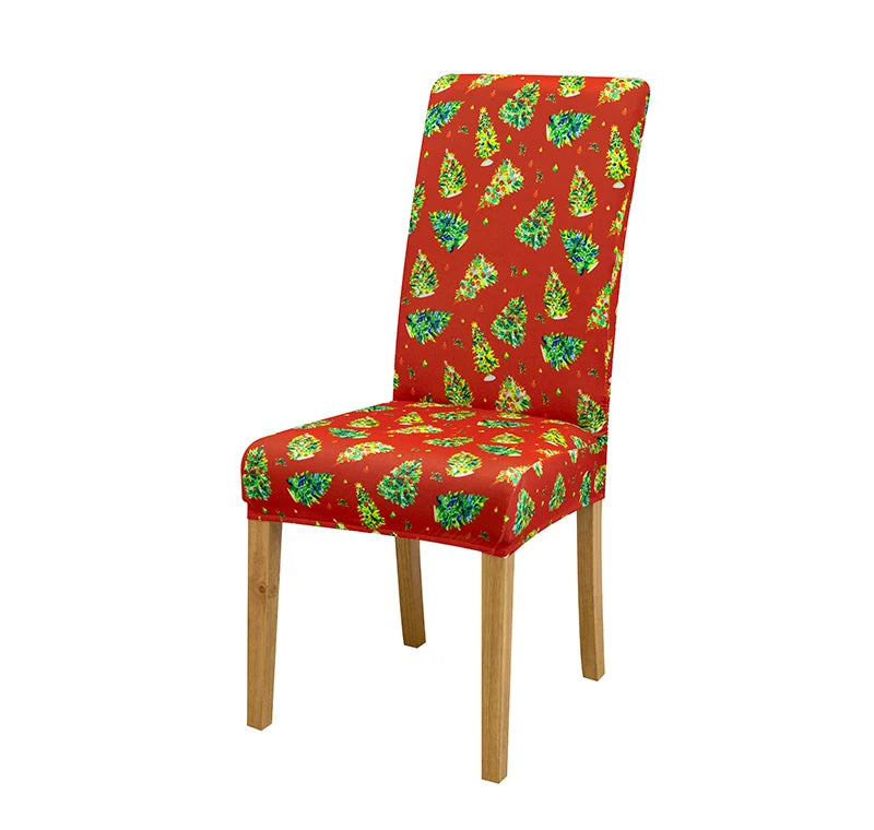 Christmas Luxe Chair Cover — Holiday Dining Elegance for Parties & Gatherings
