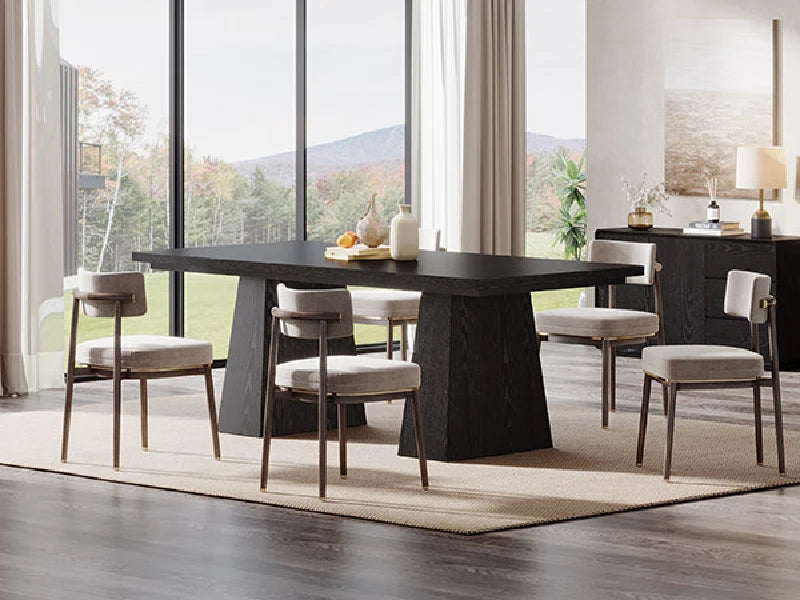 The Savoy Black Dining Table – 63" Statement Piece for Modern Gatherings