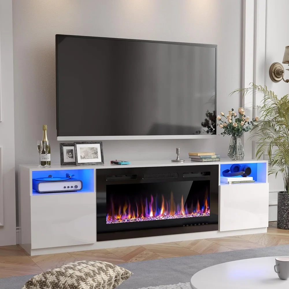 Lumière Grand 70” LED Fireplace Console – A Statement of Warmth & Elegance