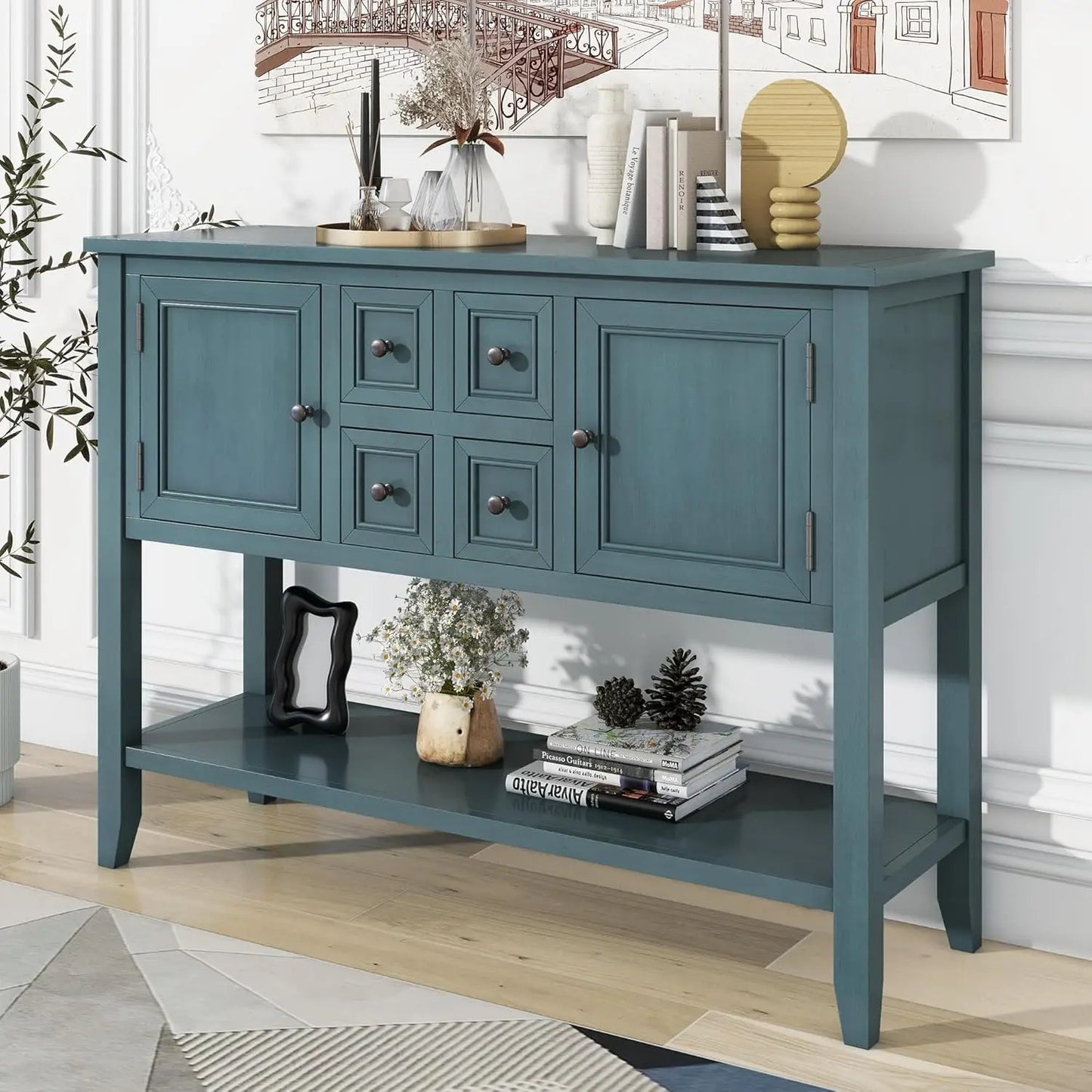 The House Of Bonney 6-Drawer Console Table – A Statement of Refined Elegance