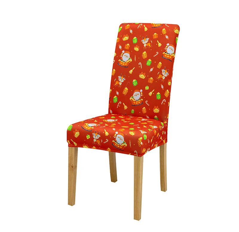 Christmas Luxe Chair Cover — Holiday Dining Elegance for Parties & Gatherings