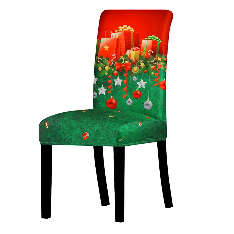 Christmas Luxe Chair Cover — Holiday Dining Elegance for Parties & Gatherings