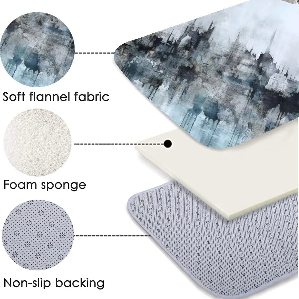 BohoPersia Retro Flannel Area Rug – Washable Anti-Slip Carpet for Living Room, Bedroom & Lounge Harmony