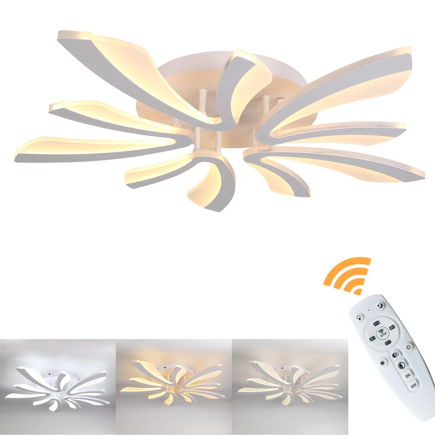 LuminTree Modern Acrylic LED Ceiling Lamp – Remote Dimming Tree Branch Chandelier for Living, Dining & Bedroom Serenity