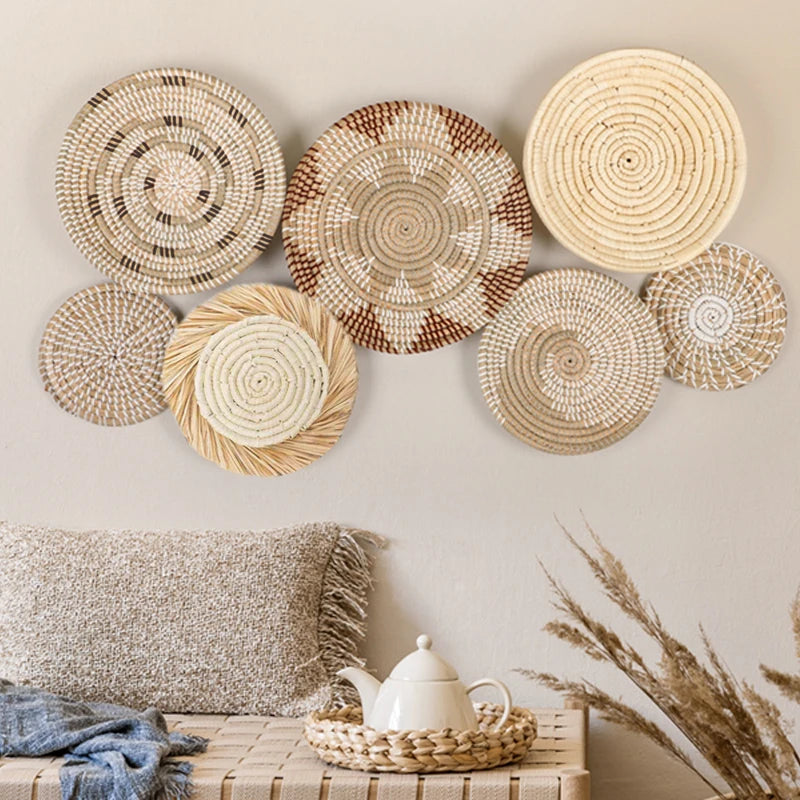 The Riviera Wicker Wall Ensemble – Artisan Elegance in Seven Timeless Pieces