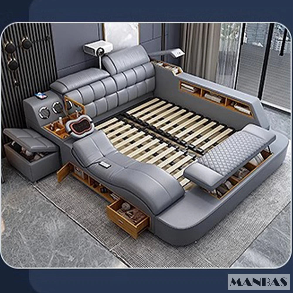 The Élysée Tech-Lux Leather Bed — The Multifunctional Masterpiece of Modern Living